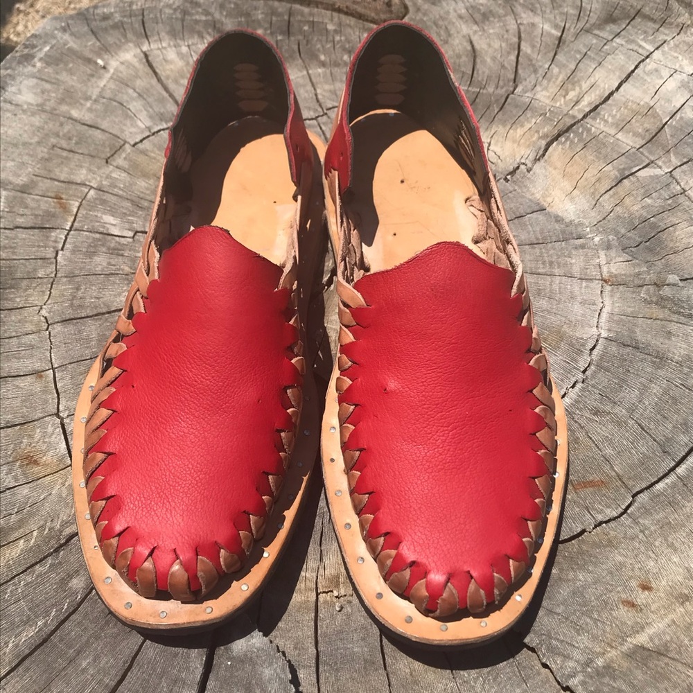 Mexican Huaraches Shoes Flats Leather Loafers Bohemian Casual Leather Handmade